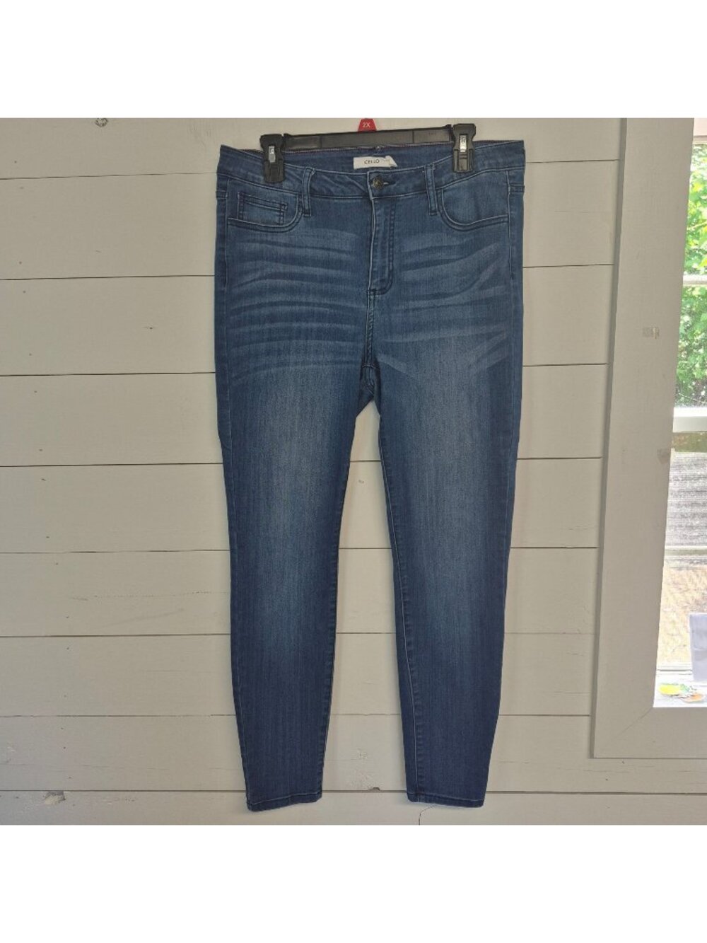 Cello Womens High Rise Skinny Blue‎ Jeans Stretch Denim Size 14